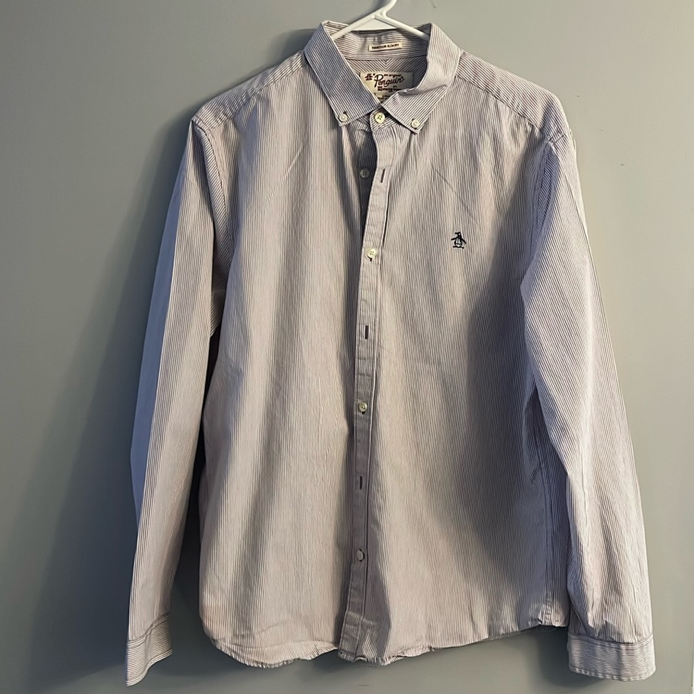Penguin Long Sleeve Button Down Shirt